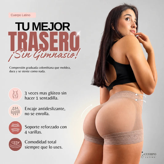 Short Faja Triple Realce De Cola